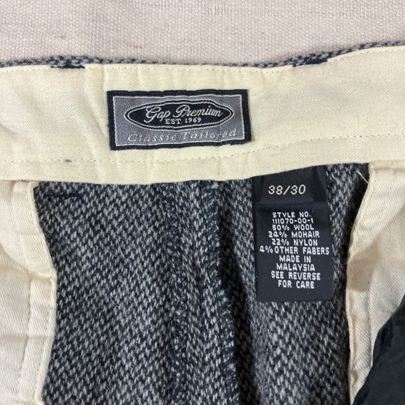 Vintage GAP Wool Mohair Blend Pants 38x30 | NWT Y2K Premium Tailored Trousers - Picture 4 of 9